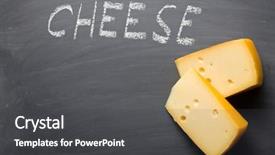  Presentation with chef blackboard - Amazing slide deck having parts whole - edam cheese on blackboard backdrop and a dark gray colored foreground