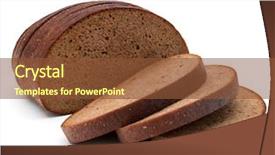  Presentation with helva fresh sliced halva - Beautiful slides featuring parts whole - fresh sliced rye bread loaf backdrop and a tawny brown colored foreground