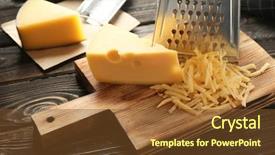  Presentation with cheese - Amazing presentation having parts whole - grater and cheese on wooden backdrop and a tawny brown colored foreground