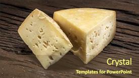  Presentation with cheese - Audience pleasing theme consisting of parts whole - pieces of homemade cheese backdrop and a tawny brown colored foreground