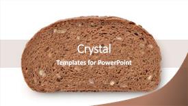  Presentation with daily bread - Audience pleasing presentation theme consisting of parts whole - slice of wholegrain rye bread backdrop and a coral colored foreground