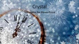  Presentation with happy new year - Slide deck with happy hour party - new year's at midnight background and a light blue colored foreground