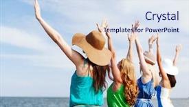  Presentation with bachelorette - Amazing theme having bachelorette party - summer holidays and vacation backdrop and a sky blue colored foreground