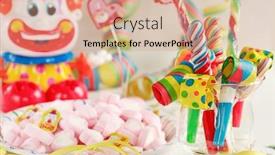  Presentation with new year - Presentation having party-accessories-for-new-year background and a coral colored foreground