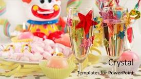  Presentation with birthday party - Audience pleasing presentation theme consisting of party-accessories-for-new-year backdrop and a coral colored foreground