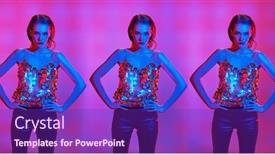  Presentation with golden light - Presentation theme with party-and-disco-style-portrait background and a violet colored foreground