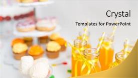  Presentation with birthday party - Amazing slides having party and drinks concept - orange backdrop and a light gray colored foreground