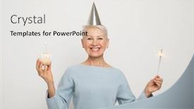  Presentation with old people - Presentation theme having party-and-old-people-concept background and a white colored foreground