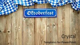  Presentation with announcement - Beautiful presentation featuring party announcement - rustic background for oktoberfest backdrop and a coral colored foreground