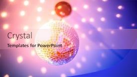  Presentation with reflection - Audience pleasing slide deck consisting of party-ball-light-reflection-backgrounds backdrop and a lemonade colored foreground