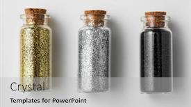  Presentation with gold silver - Colorful slide set enhanced with party-decoration-and-holidays-concept backdrop and a light gray colored foreground