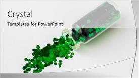  Presentation with green glass - Presentation consisting of party-decoration-and-holidays-concept background and a white colored foreground