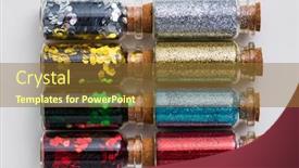  Presentation with cork - Presentation design having party-decoration-and-holidays-concept background and a tawny brown colored foreground