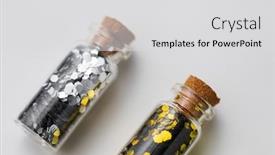  Presentation with gold glitter - Cool new presentation design with party-decoration-and-holidays-concept backdrop and a light gray colored foreground