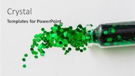  Presentation with green glass - PPT theme having party-decoration-and-holidays-concept background and a white colored foreground