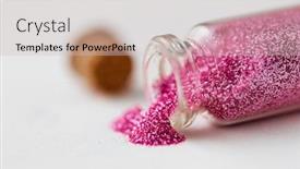  Presentation with pink white - Presentation design with party-decoration-and-holidays-concept background and a soft green colored foreground