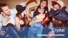  Presentation with fun brain - Audience pleasing presentation theme consisting of party drinks - beer fun backdrop and a  colored foreground