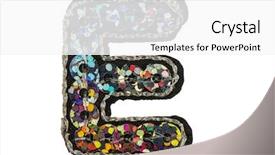  Presentation with sequin - Presentation design featuring black christmas glitter diamond - sequin fonts isolated on white background and a white colored foreground