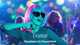  Presentation with black people - PPT layouts featuring party-fashion-and-people-concept background and a ocean colored foreground