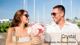  Presentation with data mining data minig concept - Presentation enhanced with party flwer - love dating happiness and people background and a lemonade colored foreground