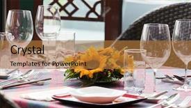  Presentation with banquet - Amazing theme having low angle view of young male architect having discussion on stairway against clear sky backdrop and a cream colored foreground