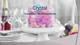  Presentation with confectionery tasty cake pops - PPT theme with party flwer - tasty color cake with macaroon background and a  colored foreground