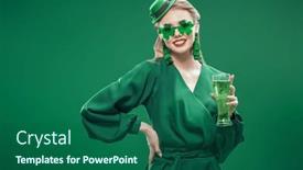  Presentation with clover - Presentation featuring party-for-st-patrick-s background and a ocean colored foreground