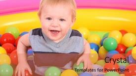  Presentation with birthday boy - Amazing PPT theme having party game - birthday of fun boy backdrop and a red colored foreground