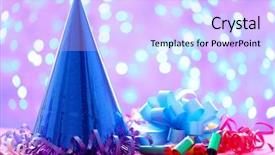  Presentation with party - Cool new slides with party hat and other stuff backdrop and a sky blue colored foreground