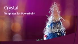  Presentation with purple birthday party - PPT theme consisting of party hat on the purple background and a violet colored foreground