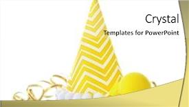  Presentation with masks for a masquerade party - Cool new presentation with party hat on white background backdrop and a white colored foreground