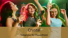  Presentation with holidays - Presentation enhanced with party holidays celebration nightlife background and a gold colored foreground