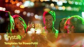  Presentation with party lights - Presentation theme having party holidays celebration nightlife background and a  colored foreground