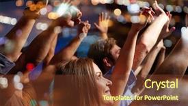  Presentation with party time - PPT theme consisting of party holidays celebration nightlife background and a tawny brown colored foreground