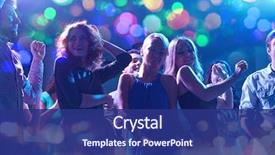  Presentation with club - Audience pleasing presentation design consisting of party holidays celebration nightlife backdrop and a navy blue colored foreground