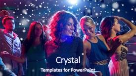  Presentation with holidays - Colorful slide set enhanced with party holidays celebration nightlife backdrop and a navy blue colored foreground