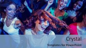  Presentation with holidays - Presentation design featuring party holidays celebration nightlife background and a light blue colored foreground