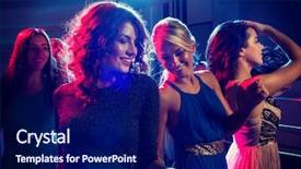  Presentation with holidays - Cool new PPT theme with party holidays celebration nightlife backdrop and a navy blue colored foreground