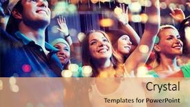  Presentation with hip hop - Colorful PPT theme enhanced with party holidays music events nightlife backdrop and a coral colored foreground