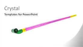  Presentation with party - PPT theme featuring party-horn-isolated-on-white background and a white colored foreground