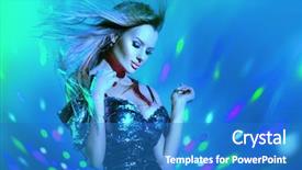  Presentation with design fashion - Audience pleasing slide deck consisting of stage color - fashion model sexy woman dancing backdrop and a teal colored foreground