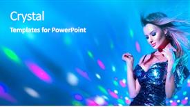  Presentation with design fashion - Colorful presentation theme enhanced with disco party in neon backdrop and a light gray colored foreground