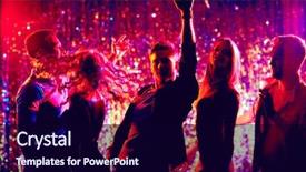  Presentation with club - Beautiful PPT layouts featuring party in the night club backdrop and a wine colored foreground