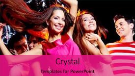  Presentation with night club - Amazing theme having party in the night club backdrop and a purple colored foreground