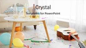  Presentation with chaos - Slides enhanced with mess - party interior chaos background and a white colored foreground