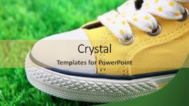  Presentation with land - Cool new presentation theme with party land - beautiful gumshoes on green grass backdrop and a yellow colored foreground