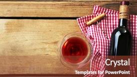  Presentation with corkscrew - Beautiful slide deck featuring party list - bottle of wine backdrop and a  colored foreground