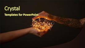  Presentation with text holy week - Cool new theme with party list - bright yellow garland holds female backdrop and a wine colored foreground