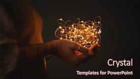  Presentation with christmas lights - Cool new presentation theme with party list - christmas lights garland in female backdrop and a wine colored foreground