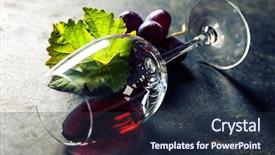  Presentation with dark green and red - Beautiful slide deck featuring party list - glass of red wine backdrop and a tawny brown colored foreground